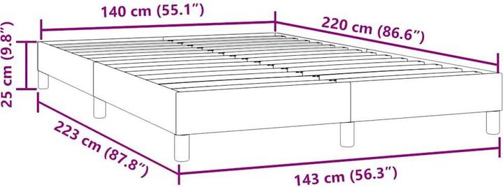 Image du produit vidaXL Bettgestell (140 x 220 cm)