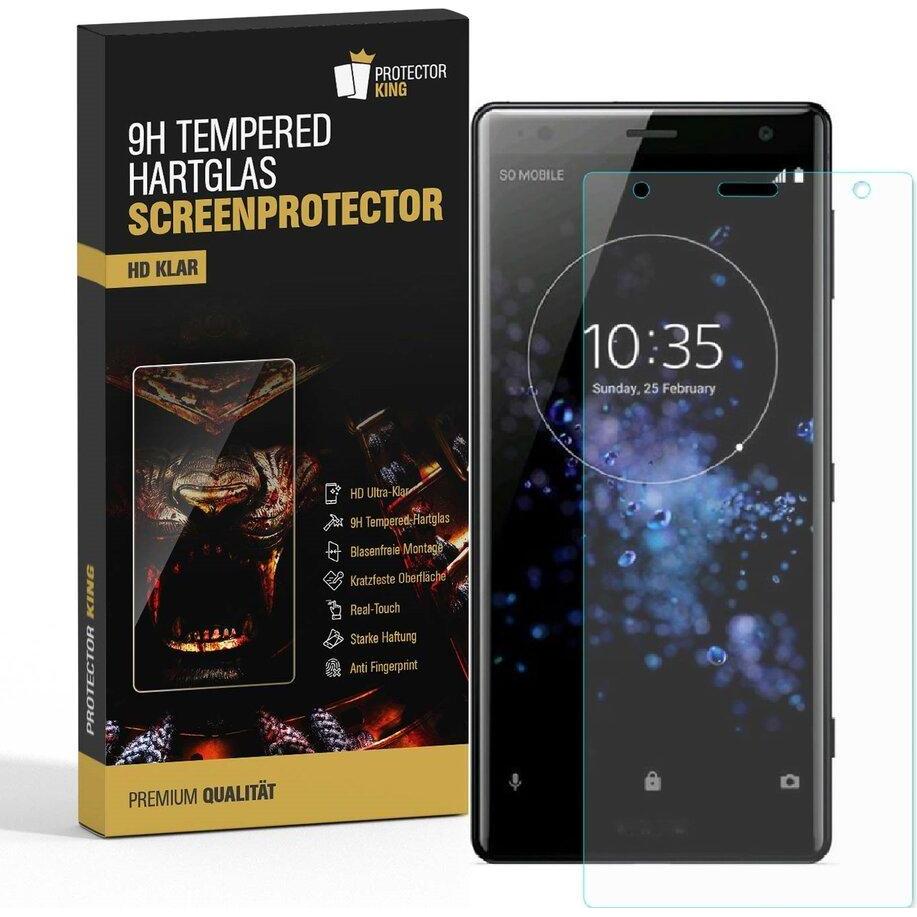 Protectorking 4x echtes Tempered 9H Panzerhartglas 3D KLAR (4 Stück, Sony Xperia XZ2 Compact), Smartphone Schutzfolie, T...