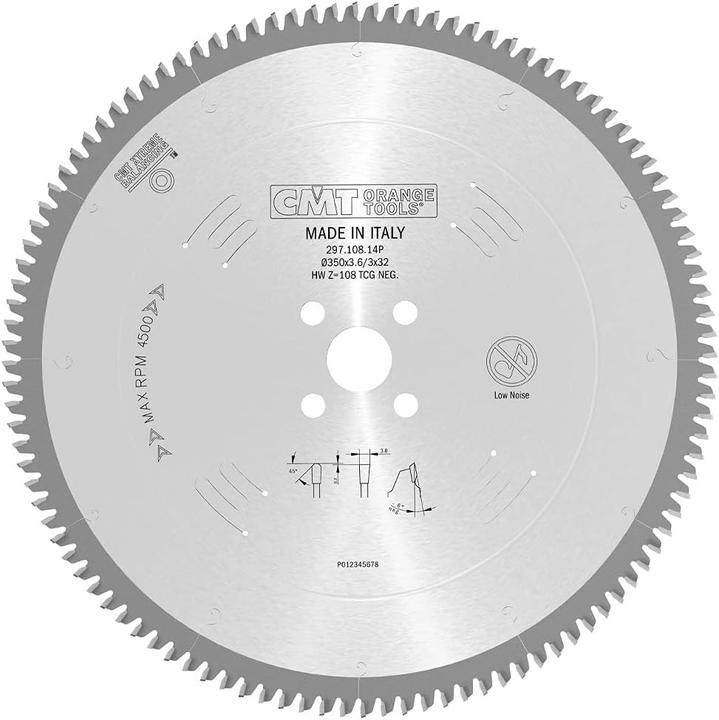 Actual product image CMT 297.108.14P Negativklinge für Nichteisenmetalle/Trespa/Alu 350 x 32 x 108T