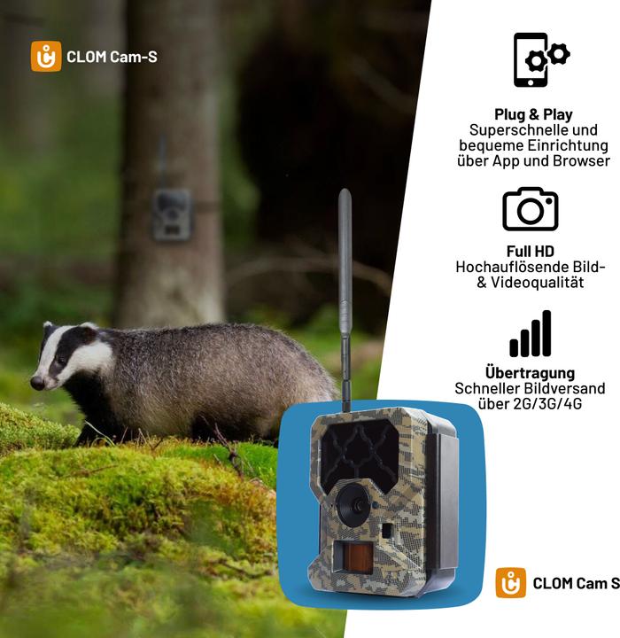 Image du produit ICUserver ICU CLOM Cam-S Wildkamera Tarn-Grün