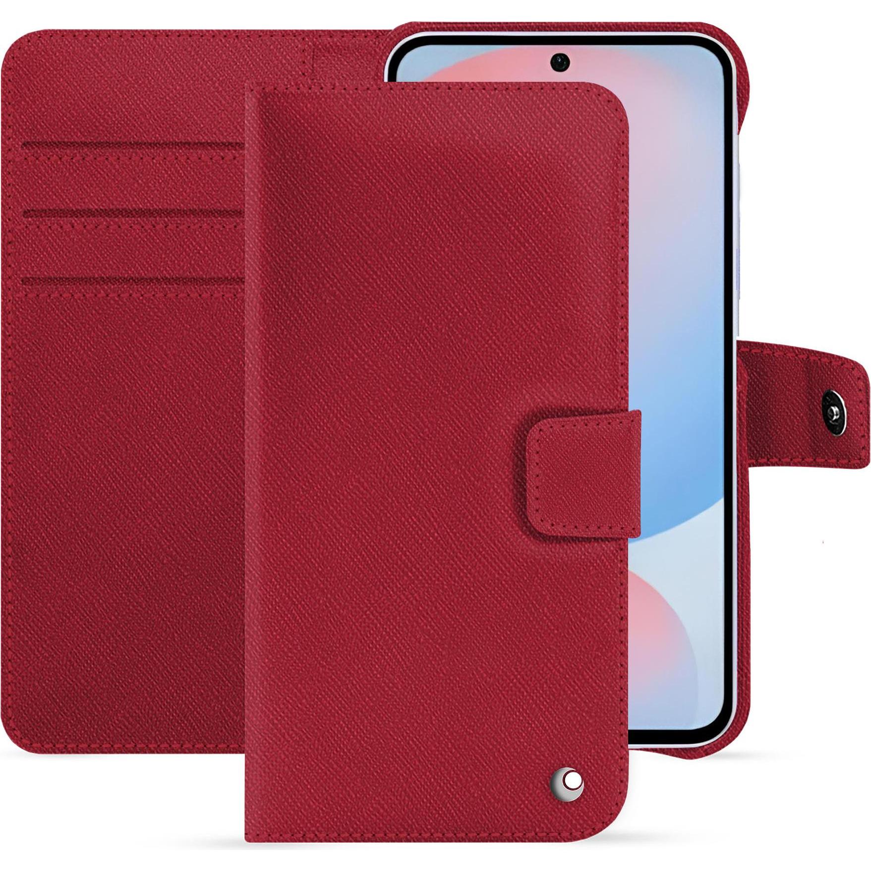 Noreve Lederschutzhülle Samsung Galaxy A56 (Samsung Galaxy A56), Smartphone Hülle, Rot