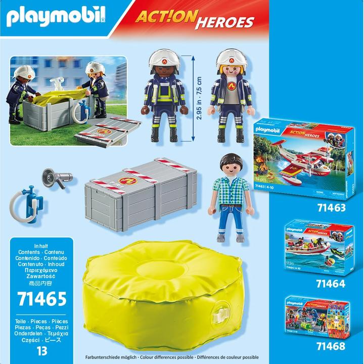 Immagine prodotto Playmobil Vigili del fuoco con cuscini d'aria (71465, Playmobil Sport e azione)