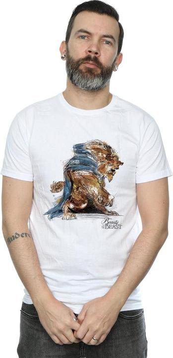 Immagine prodotto Disney Beauty And The Beast Beast Sketch Maglietta Uomo (S)