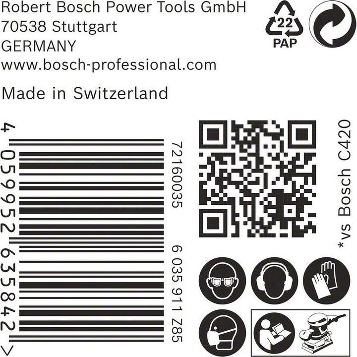 Produktbild Bosch Professional Zubehör EXPERT M480 Schleifnetz, 80 x 133 mm, G 240, 50 Stück (240)