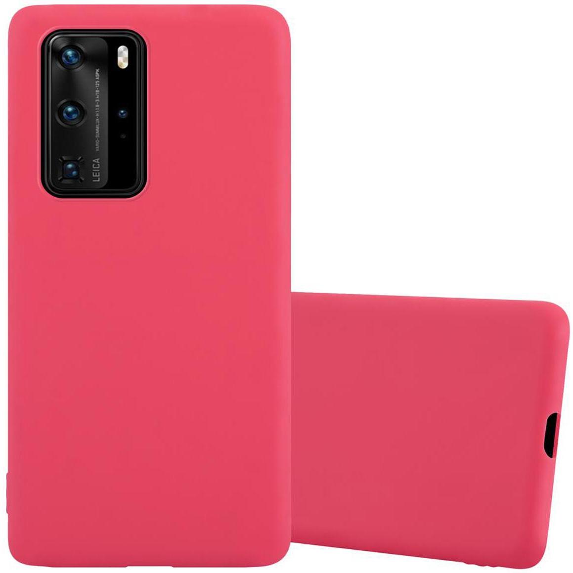 Cadorabo TPU Candy Cover (Huawei P40 Pro+), Smartphone Hülle, Rot