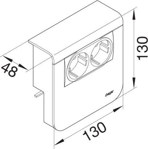 Actual product image Hager Device support SL200809209016 traffic white (2 cm)
