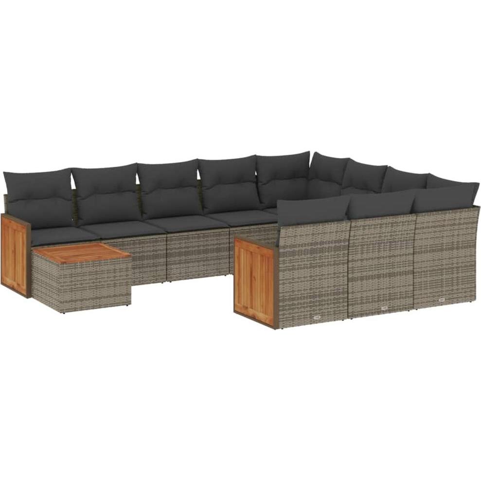 VidaXL, Gartenlounge, 10-tlg. Garten-Lounge-Set mit Kissen