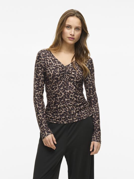 Produktbild Vila Leoprint Oberteil mit langen Ärmeln (XS)