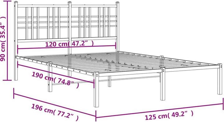 Image du produit vidaXL Bettgestell (120 x 190 cm)