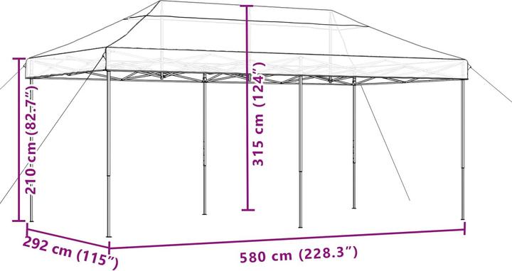 Actual product image vidaXL Party-Zelt (292 cm, 580 cm)