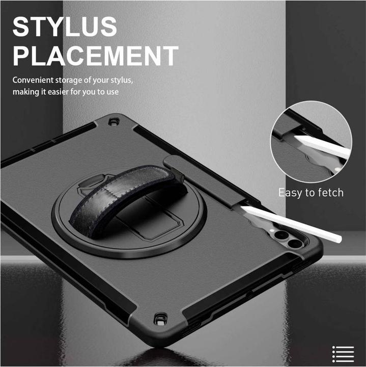 Productafbeelding JT Berlin Rugged Kickstand & Handstrap Hoesje| Samsung Galaxy Tab S11 Ultra| zwart| bulk| (30021) (Samsung Galaxy Tab S11 Ultra)