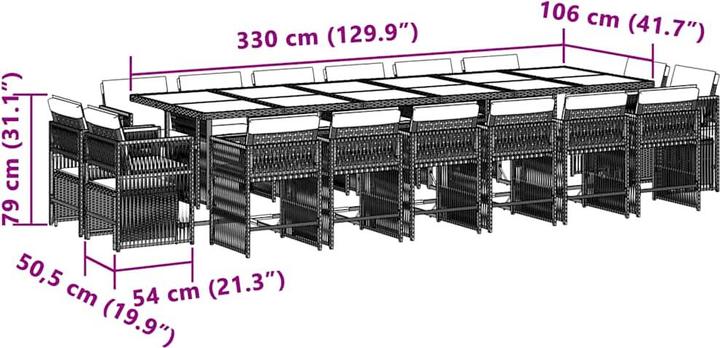 Produktbild vidaXL Garten Essgruppe