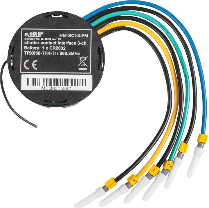 Produktbild HomeMatic 92068: Funk-Schliesserkontakt 3-fach