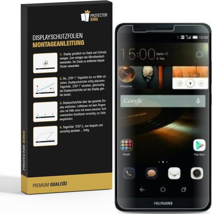 Actual product image Protectorking 4x Panzerfolie Anti-Shock HD Klar (4 Piece, Huawei Ascend Mate 7)