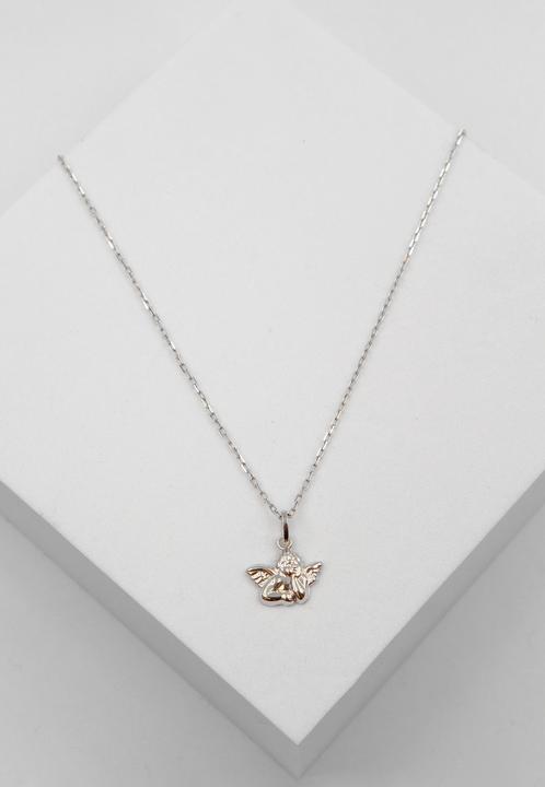 Immagine prodotto Muau Ciondolo angelo oro bianco 750, 16x13 mm (Oro bianco 750/18 carati)