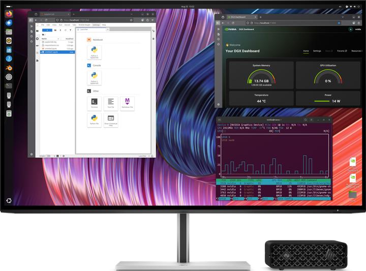 Actual product image HP ZGX Nano G1n AI Station (2000 GB, 128 GB, nVidia GB10, NVIDIA Blackwell)
