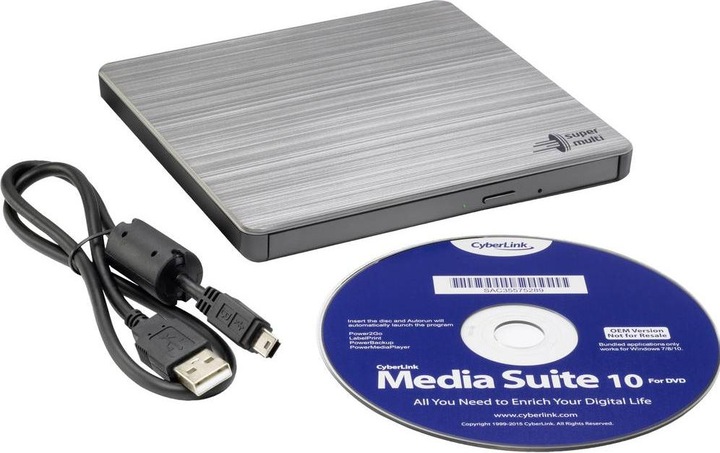 Actual product image LG H.L Data Storage Ultra Slim portable DVD burner GP60NS60 Interface USB 2.0, DVD±R (DVD drive)