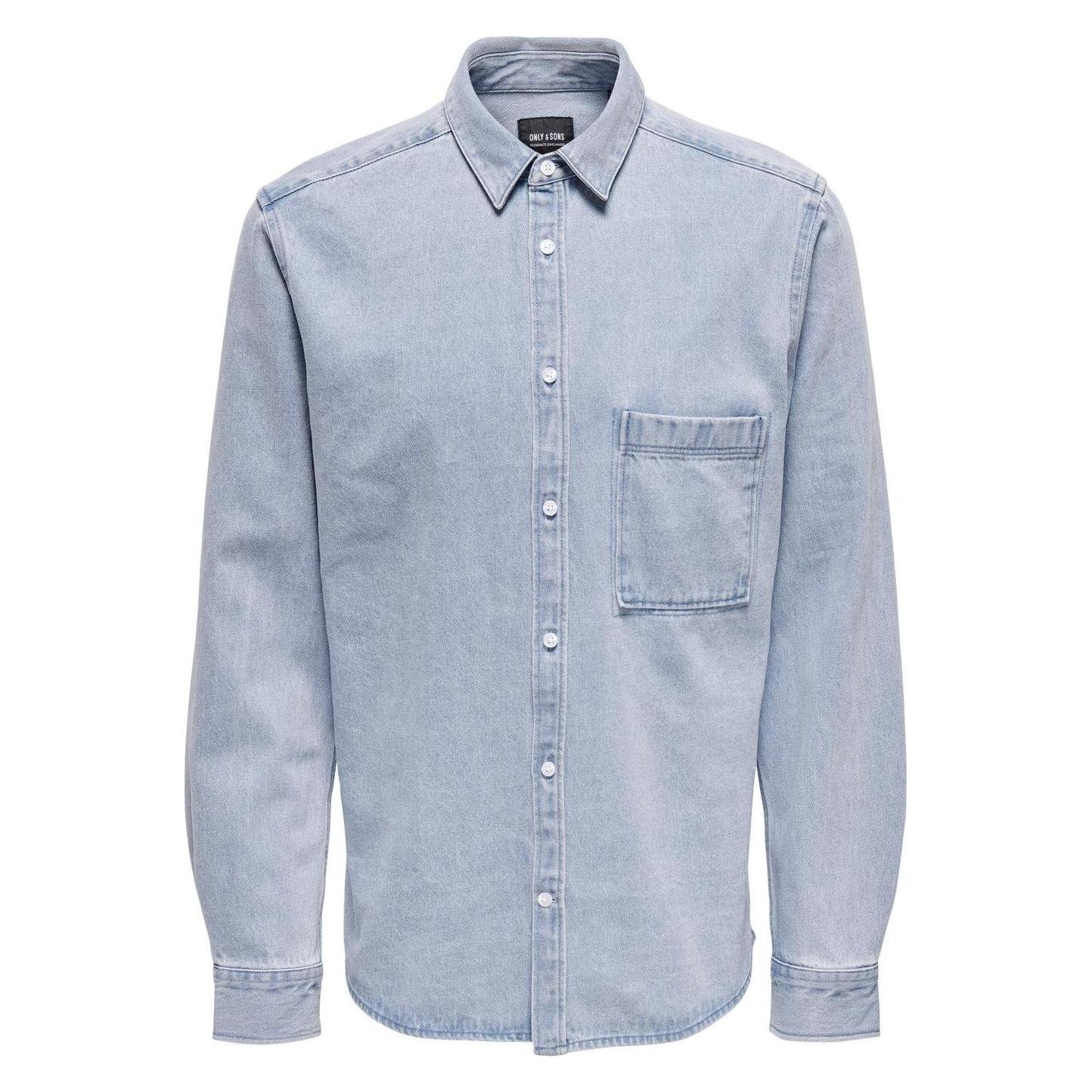 Only & Sons, Herren, Hemden, Onsbenny Reg Chambray Ls Shirt, Blau, (M)