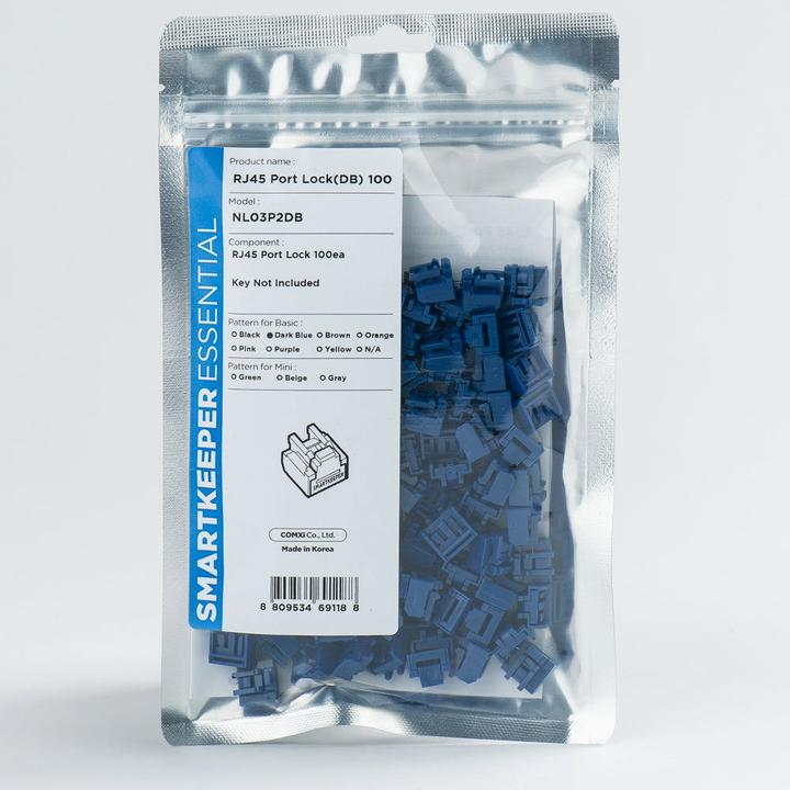 Image du produit Smart Keeper Basic RJ45 Port Blocker bleu foncé 100 pcs.