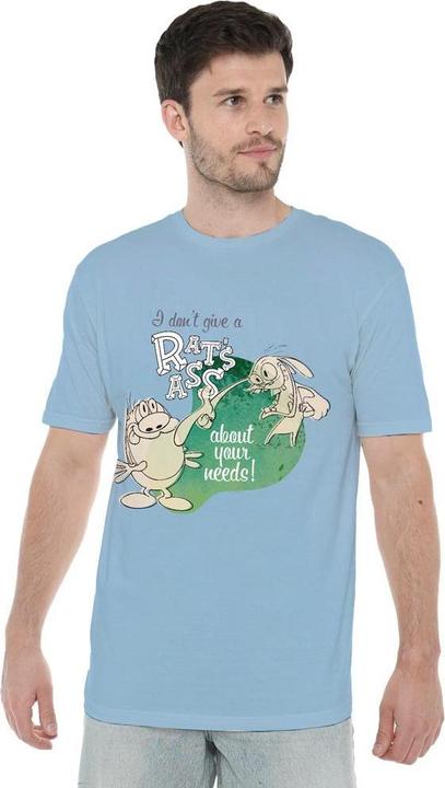 Actual product image Ren & Stimpy Mens I Don't Care About Your Needs! T-Shirt (M)