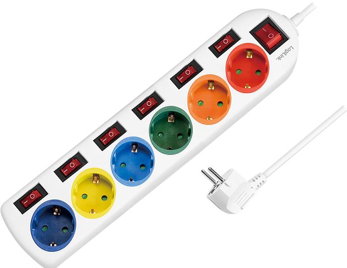 Produktbild LogiLink 6x CEE 7/3 (6 x, CEE 7/3, 1.50 m)
