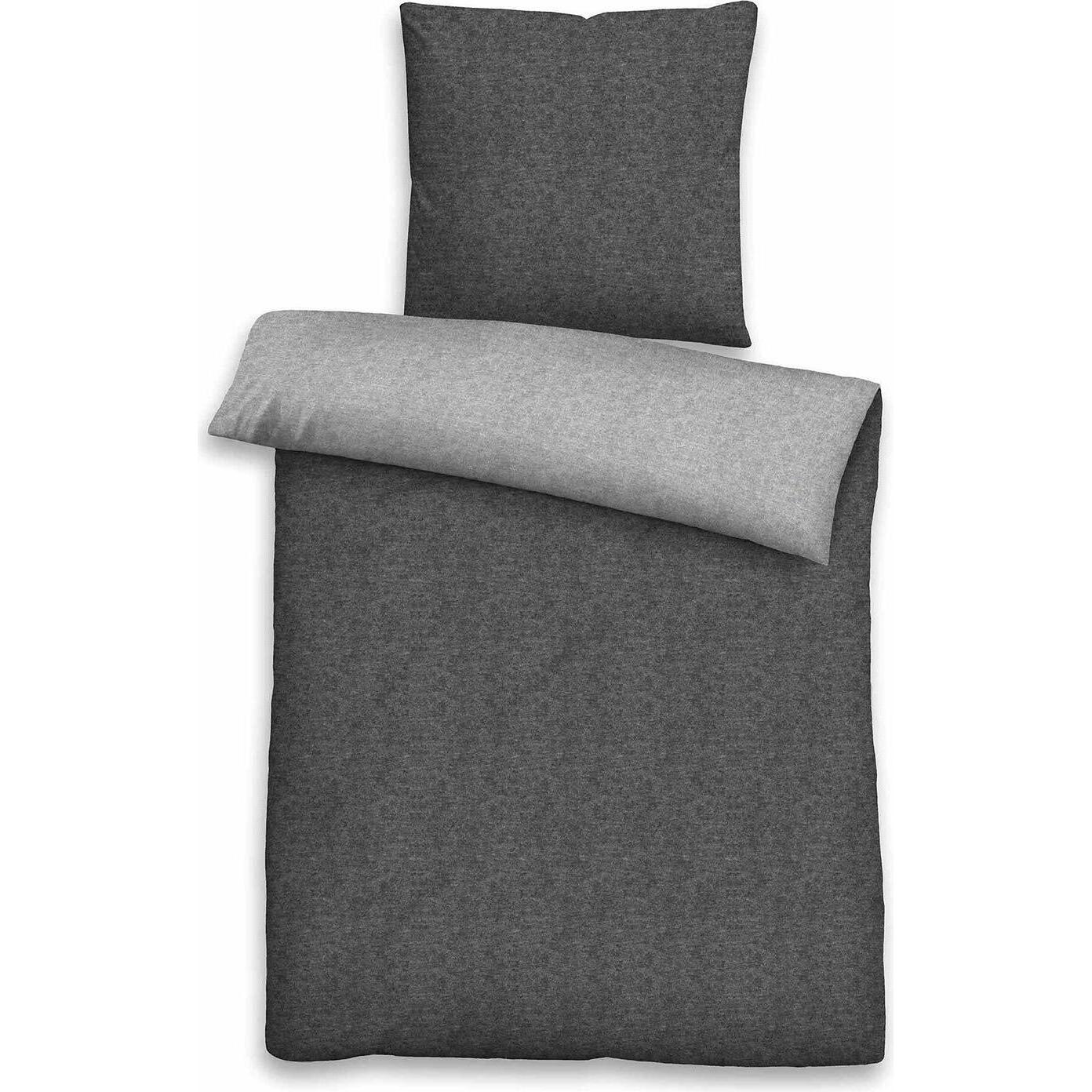 Traumschlaf, Bettwäsche, Uni Melange (Bettwäsche Set, 135x200 cm + 80x80 cm)