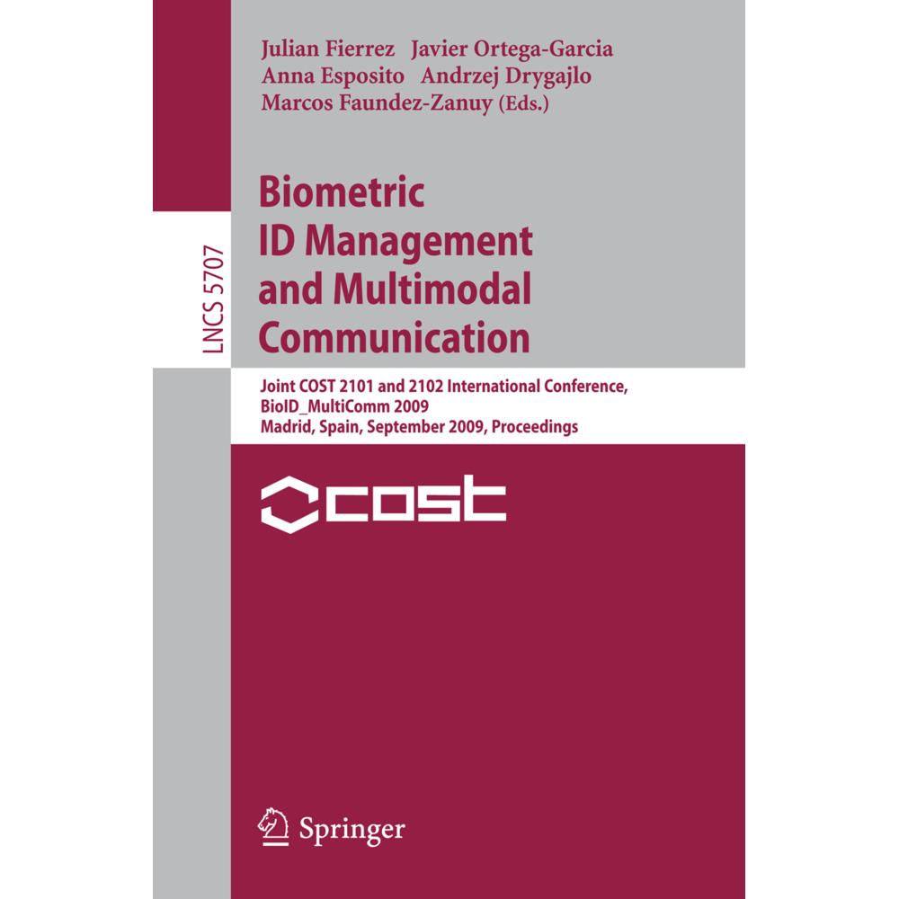 Biometric ID Management and Multimodal Communication, Fachbücher von Julian Fierrez, Anna Esposito, Marcos Faundez-Zanuy...