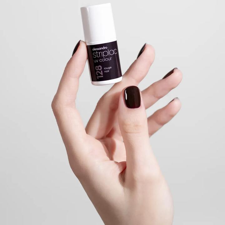 Immagine prodotto Alessandro ALESSAN Striplac UV Colour Rou Noi 6.5ml (128 Rouge Noir, Vernice UV gel)