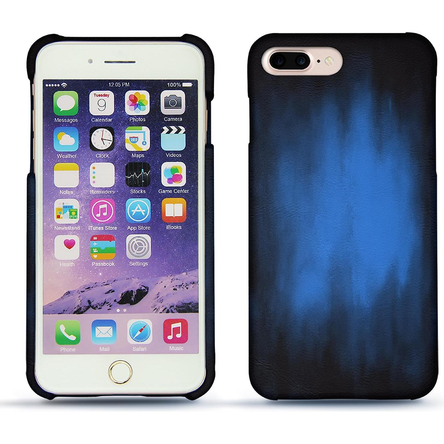 Thumbnail - Noreve Lederschutzhülle (Apple iPhone 7 Plus), Smartphone Hülle, Blau