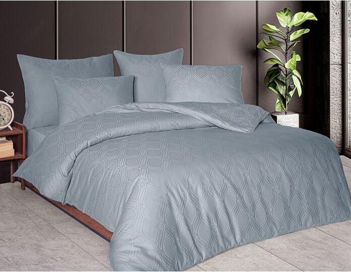 Lehner Linge de lit à fin motif, anthracite