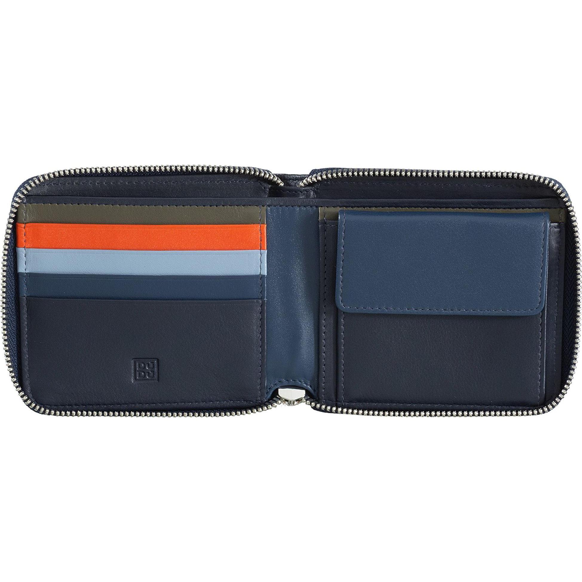 Thumbnail - Dudubags, Herren, Portemonnaie, Faro - Brieftasche mit Reissverschluss RFID, Blau