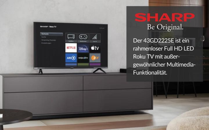 Produktbild Sharp 43GD2225E 43" FHD Roku Smart TV schwarz (43", LCD, Full HD)