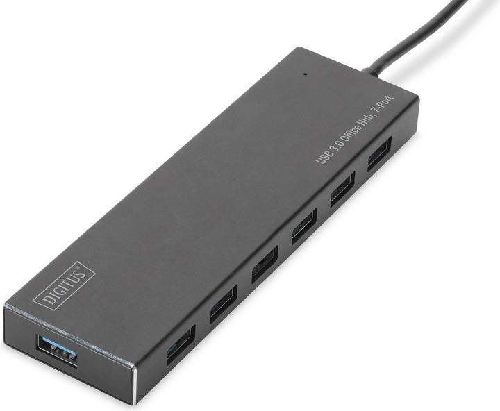 Digitus Hub 7 porte USB 3.0 SuperSpeed, alimentatore, alluminio HQ (USB-A, 7 Porti)
