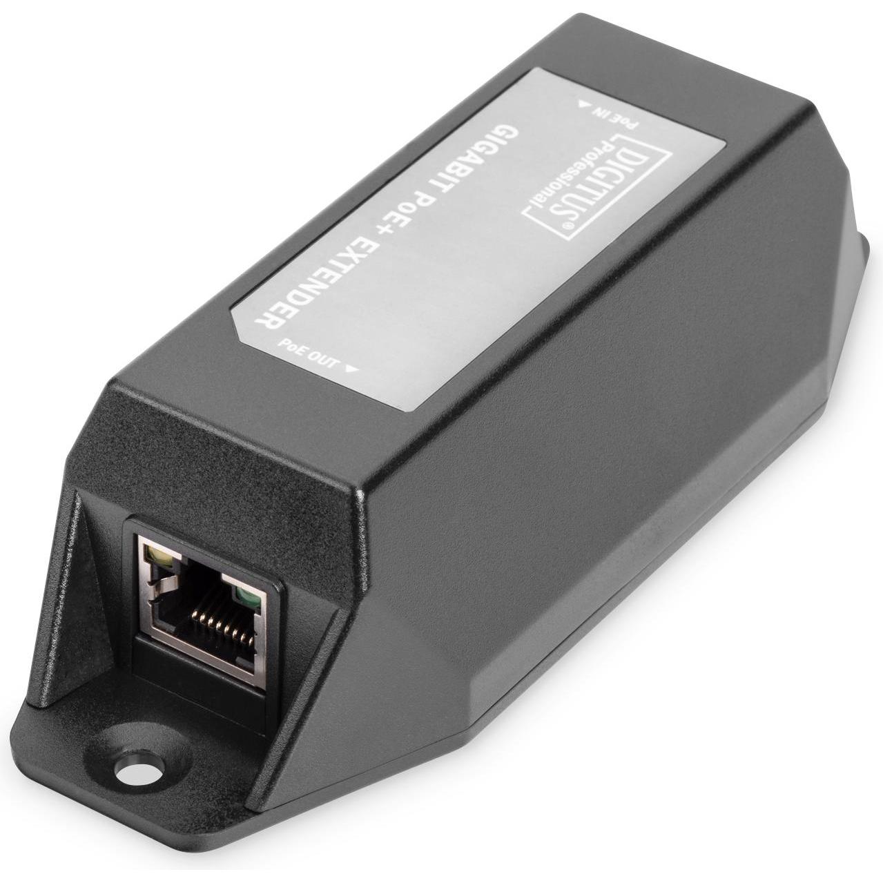 Digitus Gigabit PoE Indoor Extender 22 Watts Output Desktop or Wall-mount 100m extension cascadable self... (Netzwerk Zu...