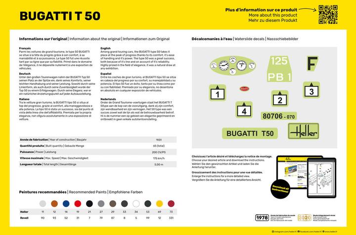 Actual product image Heller STARTER KIT Bugatti T 50