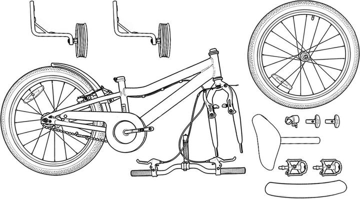 Produktbild vidaXL Kinderfahrrad (16")