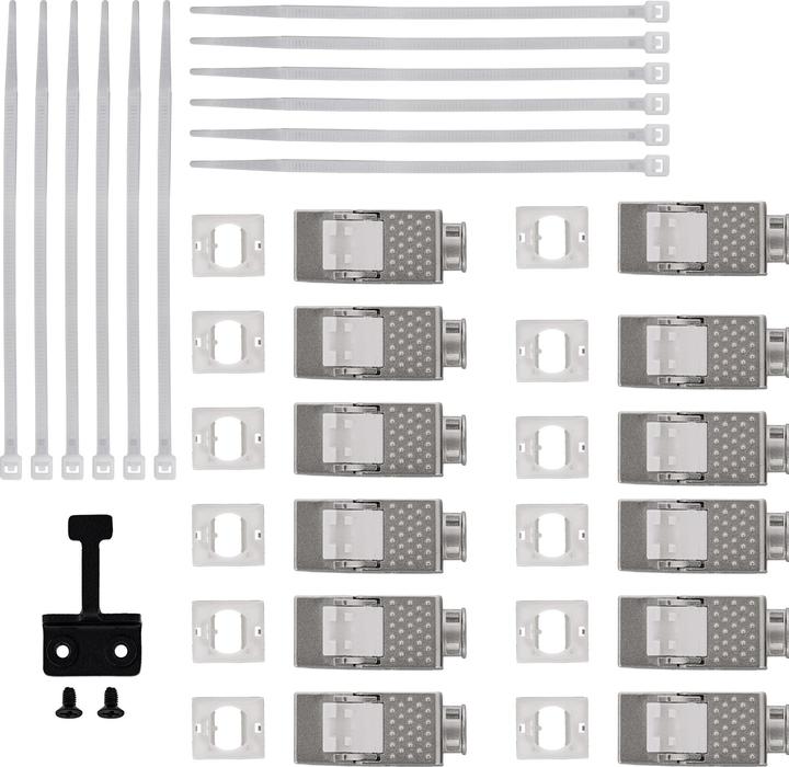 Actual product image InLine Keystone-Verteilerkasten 12-Port Cat.6A Wand-/Hutschinenmontage (Keystone module)