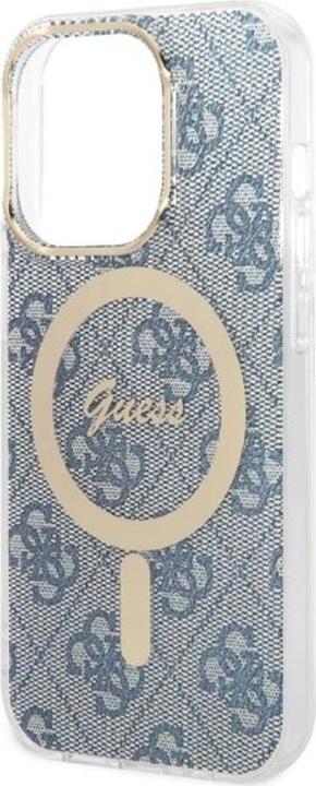 Image du produit Guess Zestaw GUBPP14XH4EACSB Etui+ chargeur iPhone 14 Pro Max 6,7" niebieski/blue hard case 4G Print (Apple iPhone 14 Pro Max)