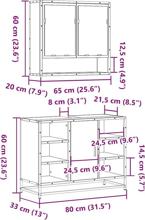 Produktbild vidaXL Badmöbel Set