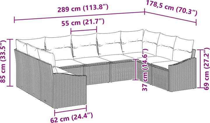 Produktbild vidaXL Modulares Sofa