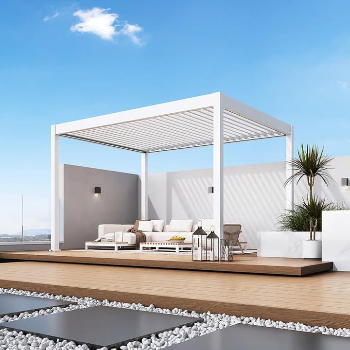 Immagine prodotto Weide elektrische Pergola 3x4m Weiss mit LED (400 cm, 300 cm)