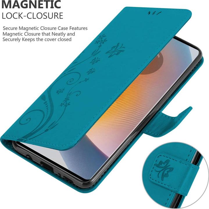 Produktbild Cadorabo Hülle für Motorola Moto Edge 50 Fusion mit Blumen Muster (Motorola Edge 50 Fusion)