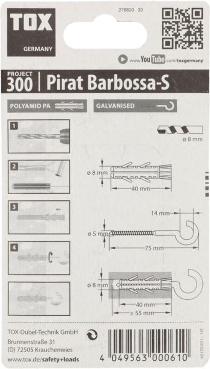 Produktbild Tox Pirat Barbossa-S (4 Stk.)
