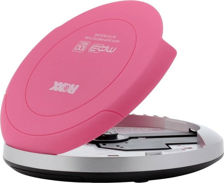 Actual product image Roxx PCD 501 pink Portable CD player CD, CD-R, CD-RW, MP3 Pink, silver