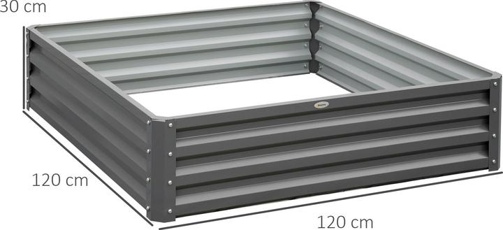 Produktbild Outsunny Hochbeet Stahl Hellgrau