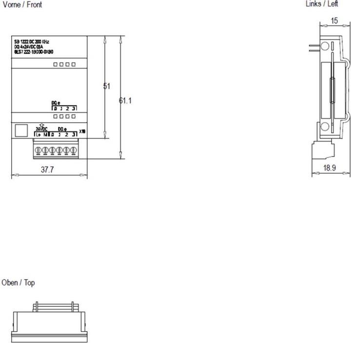 Image du produit Siemens Module API SB1222 4 DQ 24Vdc 200KHz