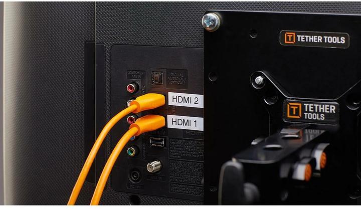 Actual product image Tether Tools Cable TetherPro HDMI Mini to HDMI 2.0, 4.6 m Orange (4.60 m)