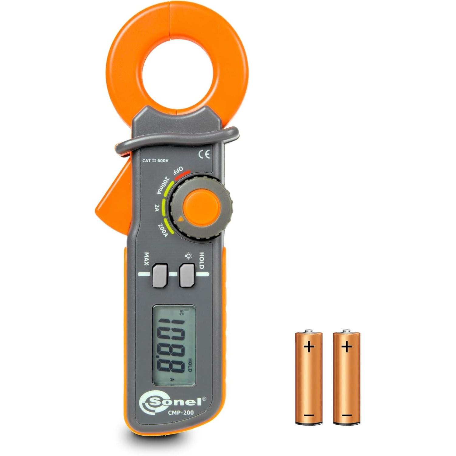 Sonel, Multimetro, CMP-200 - ac lekstroomstang - 200mA, 2A, 200A range - resolutie 0,1mA