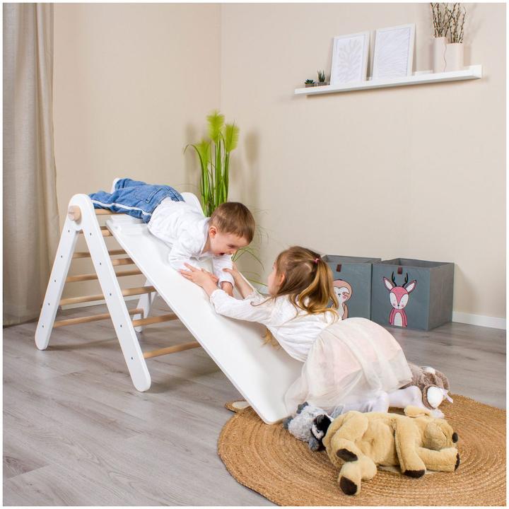 Image du produit Tobi Échelle à grimper et toboggan 2en1 laqué blanc