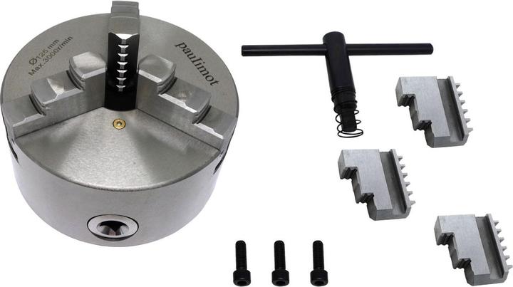 Paulimot Dreibackenfutter, 125 mm mit 3-Loch-Aufnahme